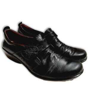 ROMIKA Comfort Loafer Shoes Genuine Leather Round Toe Flats Black Sz 7